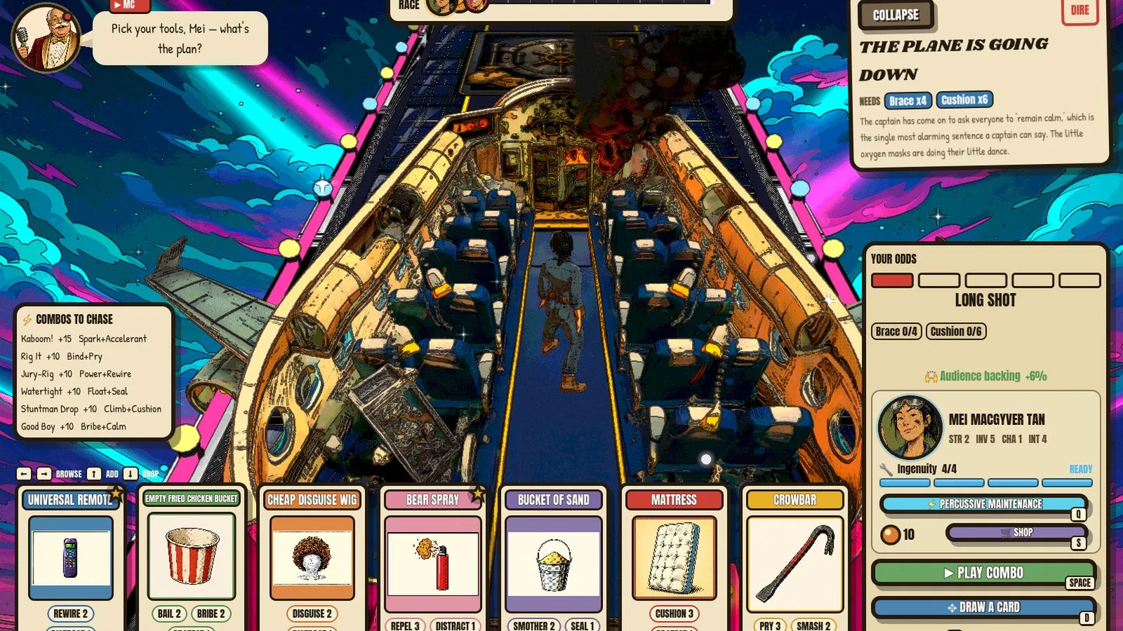 Play your combo, pitch your plan